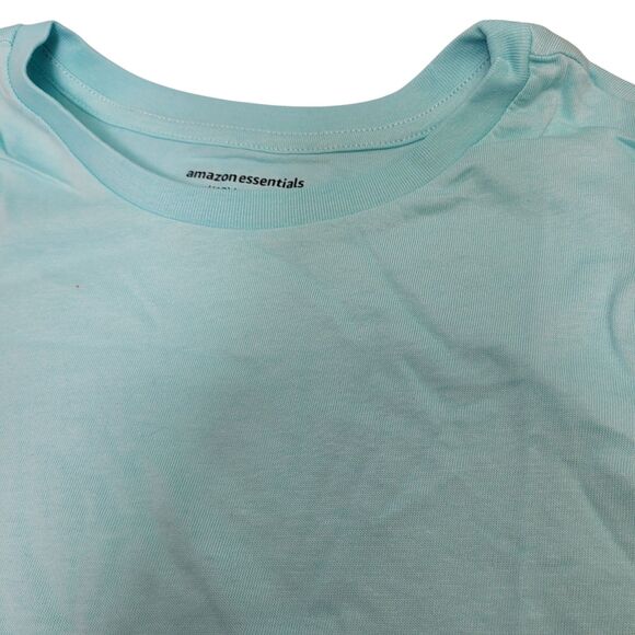 Amazon Girls Short-Sleeve T-Shirts Crew Neck Aqua Top Size X-Large(10) - Picture 3 of 7